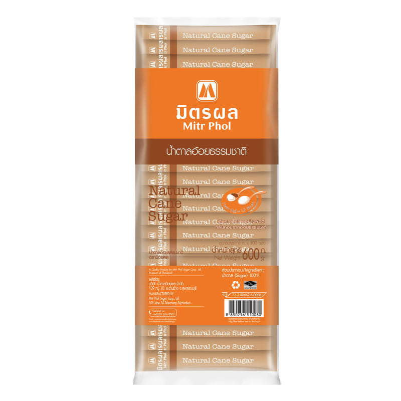 Mitr Phol Natural Unrefined Cane Sugar - 100 X 6G