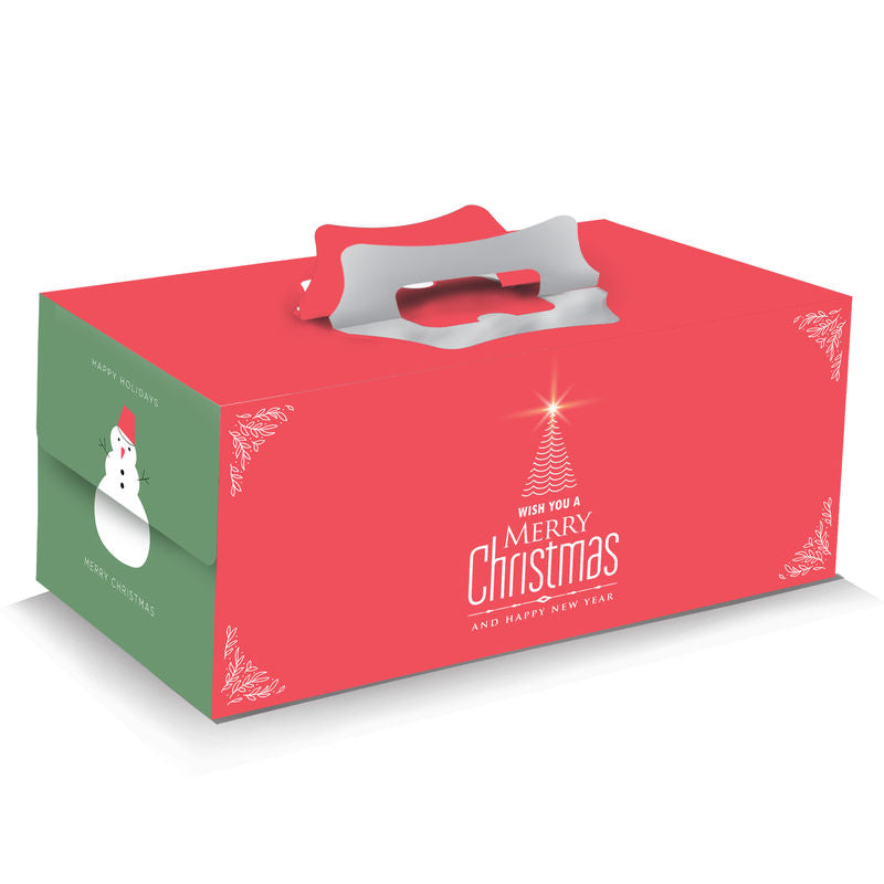 Redman Red Green Xmas Log Cake Box - 13.375 X 7 X 6