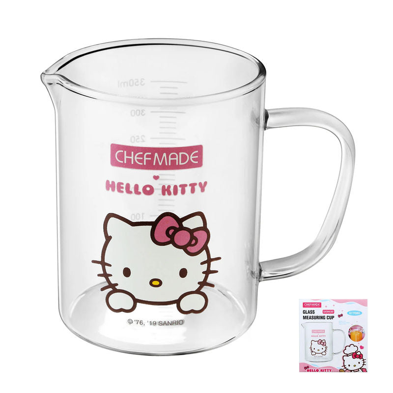 Chefmade Measuring Cup Glass 350Ml Hello Kitty  - 1 Pc
