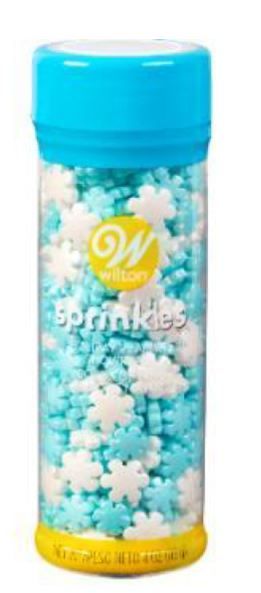 Wilton Sprinkles Xmas Prlzd Snwflk Tall 6Ct Cdu - 1 Pc