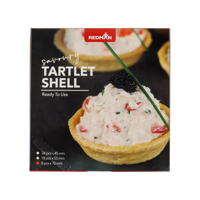 Redman Tartlet Shell Big Rd Savoury Retail  - 8Pcs