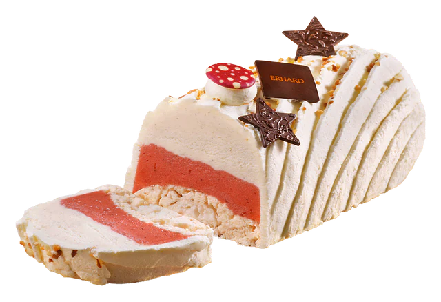 Erhard Frozen Log Cake Vanilla Strawberry Meringue -Erhard - 480 g