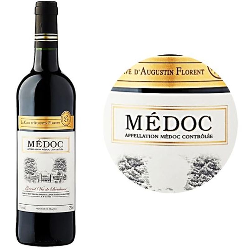 Slection A. Florent Red Wine-Merlot Medoc Red Wine 2019-2021 - 750 Ml