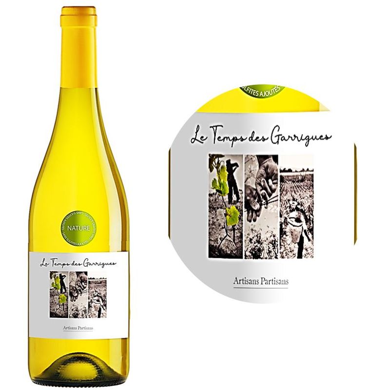 Le Temps Des Garrigues White Wine-Corbieres Blanc Nature Bio 2020 - 750 ml