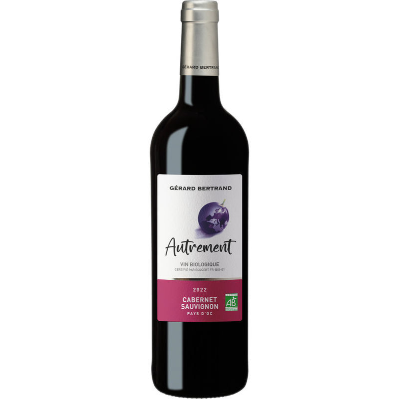 Autrement Red Wine-Cabernet Sauvignon Organic Igp Pays Doc Red Wine 2019-2022 - 750 Ml