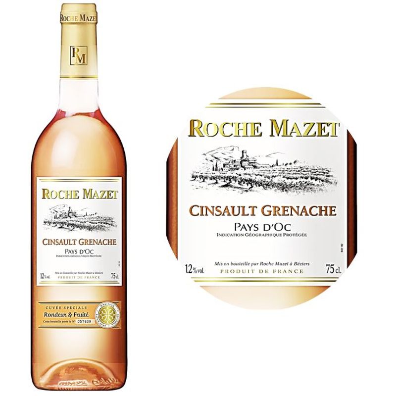 Roche Mazet Rose Wine-Cinsault Grenache Igp Pays Doc Rose Wine 2020-2023 - 750 Ml