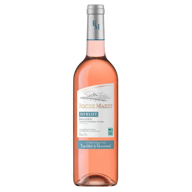 Roche Mazet  Merlot Pays D Oc Rose Wine  - 75Cl