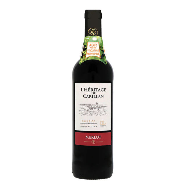 L’Heritage De Carillan Merlot Red Wine Oc Region  - 75 Cl