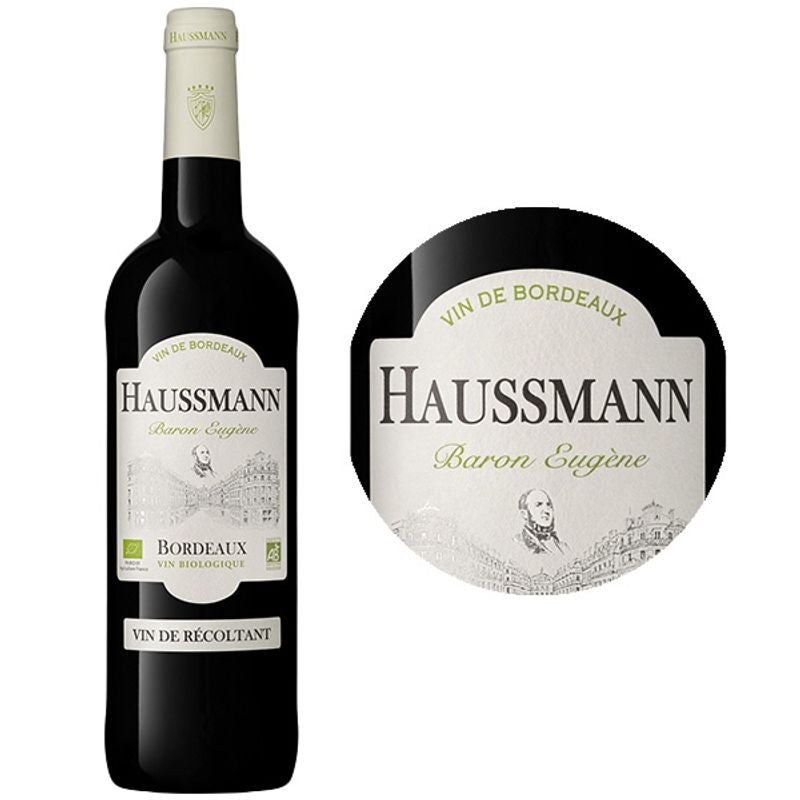 Haussmann Baron Eugne Red Wine-Organic Merlot Cabernet Sauvignon Red Wine Bordeaux 2020 - 750 Ml