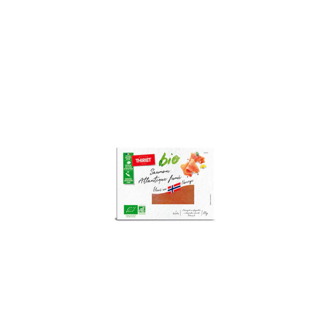 Thiriet Organic Smoked Salmon Athlanthic From Scotland - 80 g (2 Slices)