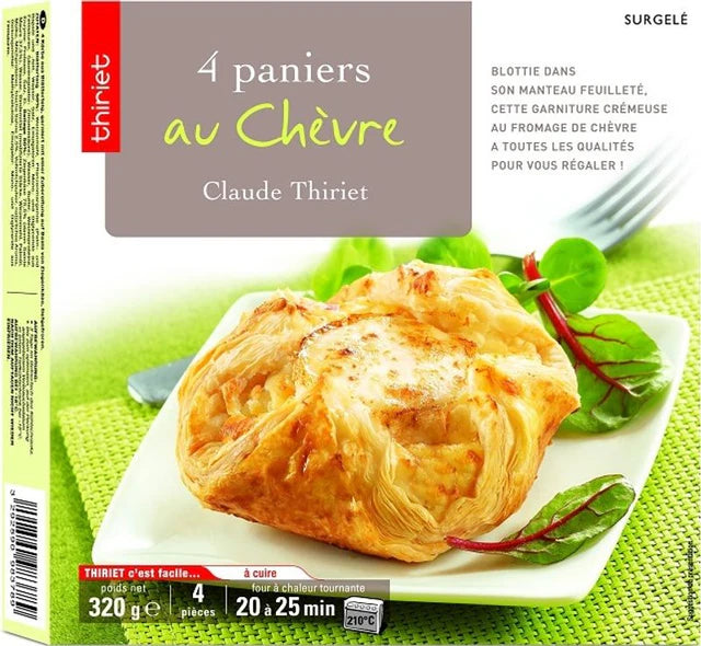 Thiriet Savoury Puff Pastry Baskets W Goat Cheese - 320 g (4 Pieces)