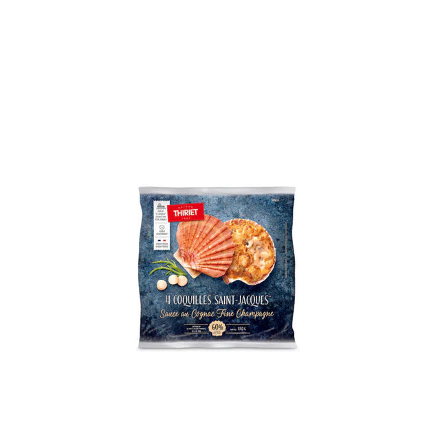 Thiriet Seashell Scallops Cognac And Champagne Sauce - 440 g (4 Pieces)