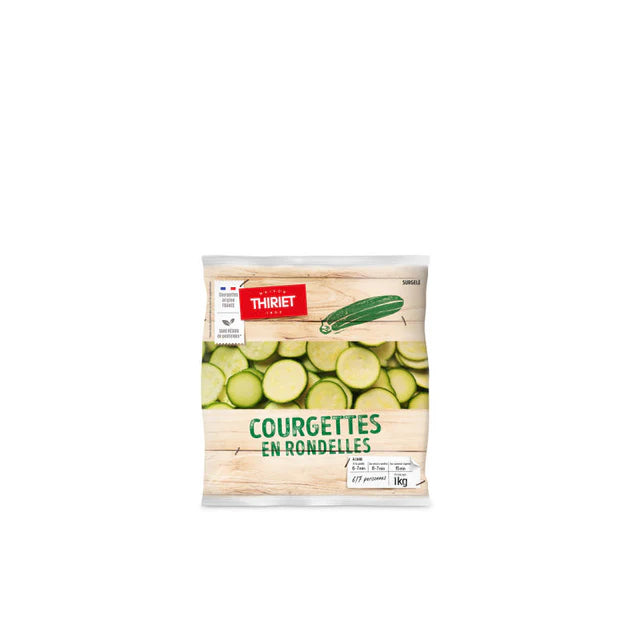 Thiriet Sliced Zucchinis - 1 Kg (6-7 Portions)