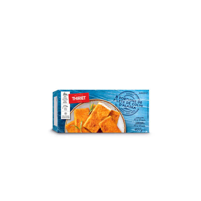 Thiriet Breaded Alask Coley Fillets Eco Fishing - 400 g (8 Pieces)