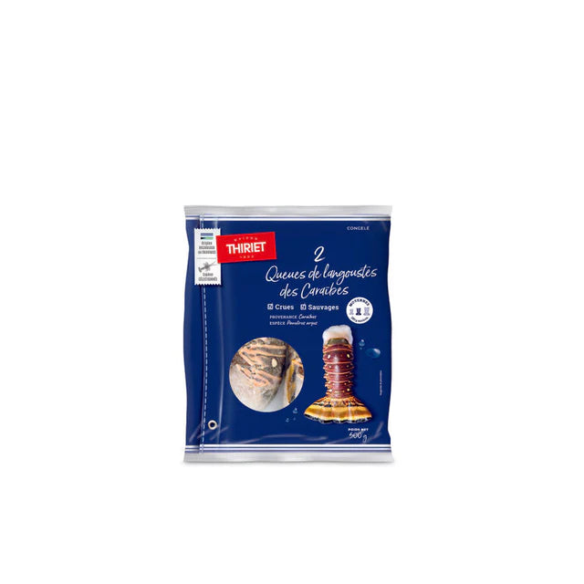 Thiriet Raw Caribbean Lobster Tails - 500 g (2 Pieces)