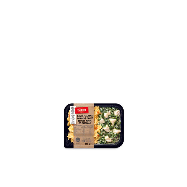 Thiriet Rte Alask Coley Spinach Farfalle Whi-Butt Eco - 330 g (1 Portion)