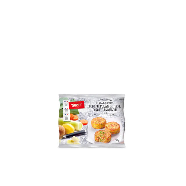 Thiriet Leek Potato Carrot And Emmental Patties - 300 g (8 Pieces)