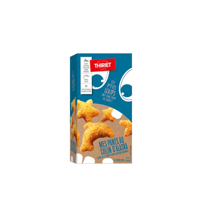 Thiriet Breaded Alaskan Pollock In Fun Shapes For Kid - 450 g (14 Pieces)