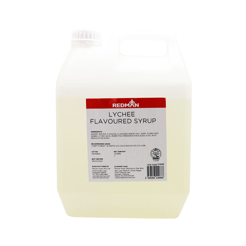 Redman Lychee Flavoured Syrup - 5 Kg