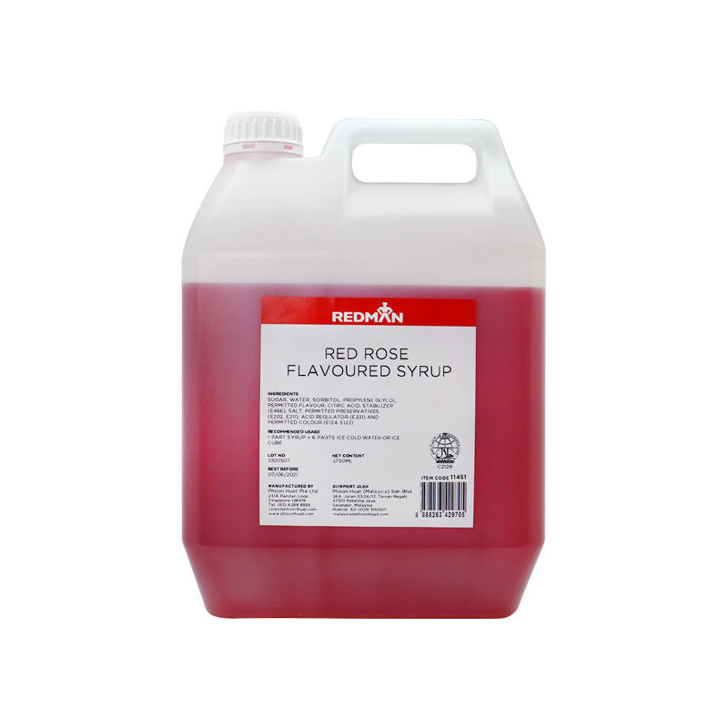 Redman Red Rose Flavoured Syrup - 5 Kg