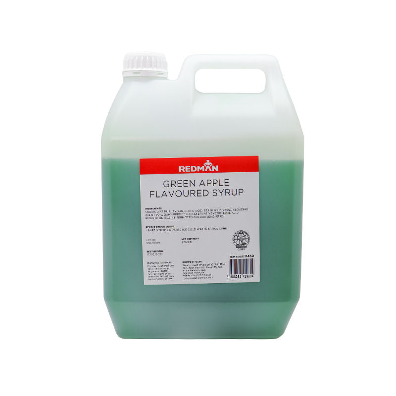 Redman Green Apple Flavoured Syrup-  5 Kg