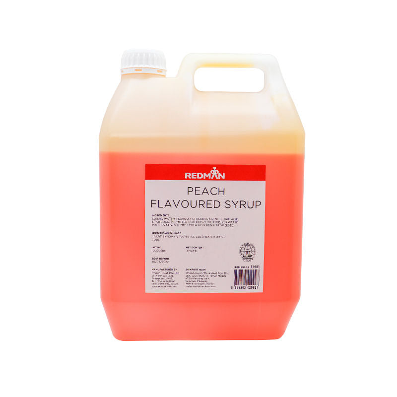 Redman Peach Flavoured Syrup - 5 Kg