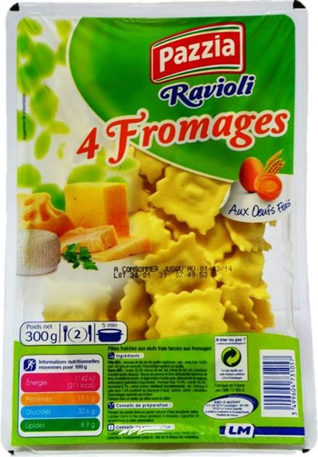 Belle France 4 Cheeses Raviolis Fresh Pasta  - 300 G
