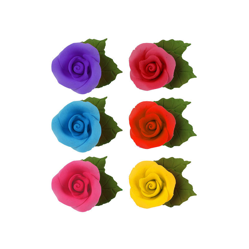 Redman Gum Paste Flower Rosebud Mixed Colour  - X4Cm
