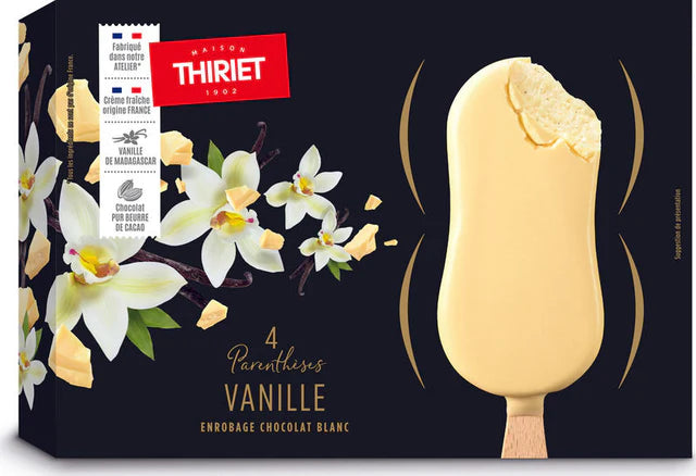 Thiriet Parenthese Ice Cream Bars Vanilla White Choco 288G  -  4Pc