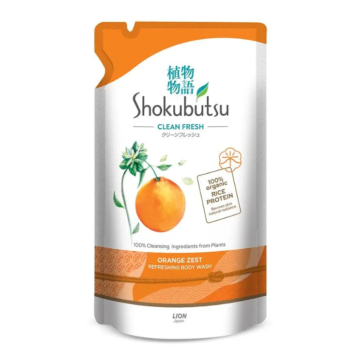 Shokubutsu Radiance Orange Zest Sensation Shower Foam Refill - 500 g