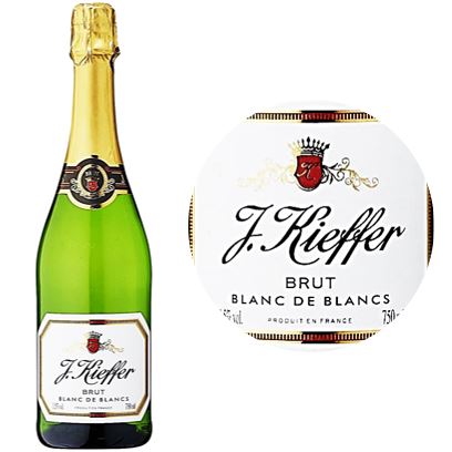 J. Kieffer Brut Blanc De Blancs Sparkling Wine  - 75Cl