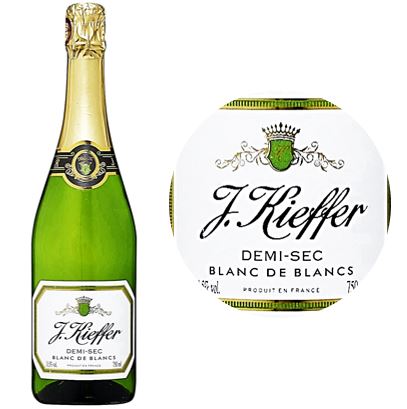 J. Kieffer Blanc De Blancs Semi Dry Sparkling  - 75Cl