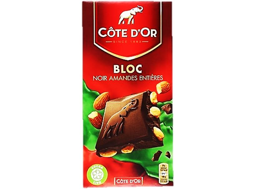Cote D"Or Dark Chocolate Almond Bar  - 180 G