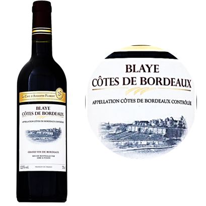 Selection A. Florent Merlot Blaye Cotes Bordeaux Red Wine  - 75Cl