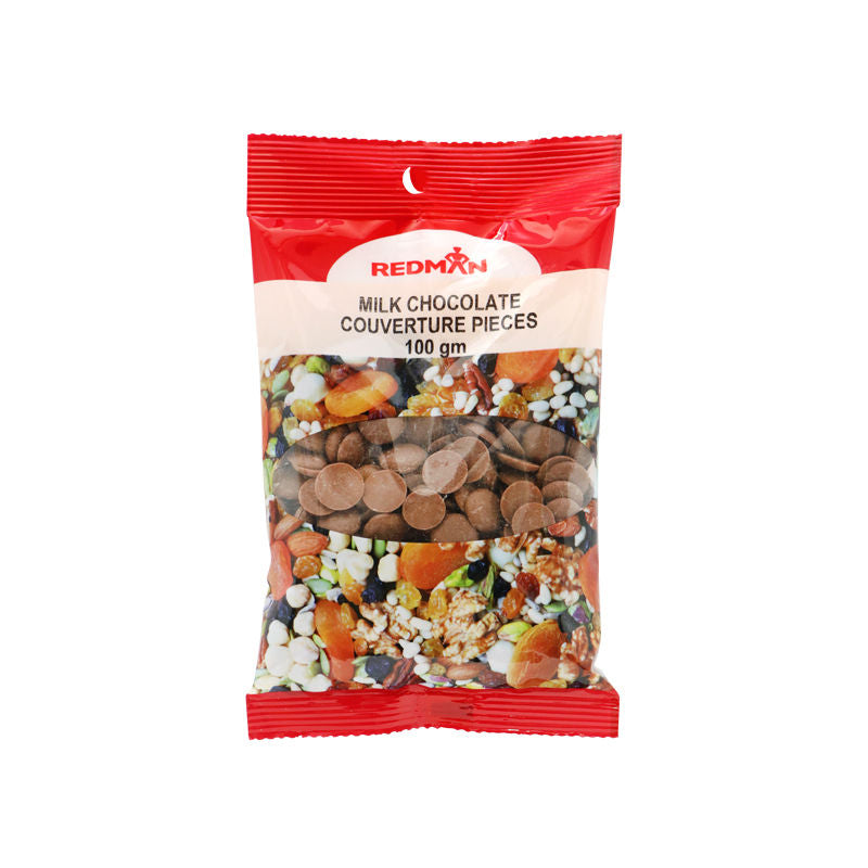 Redman Milk Chocolate Couverture Pieces - 100 G