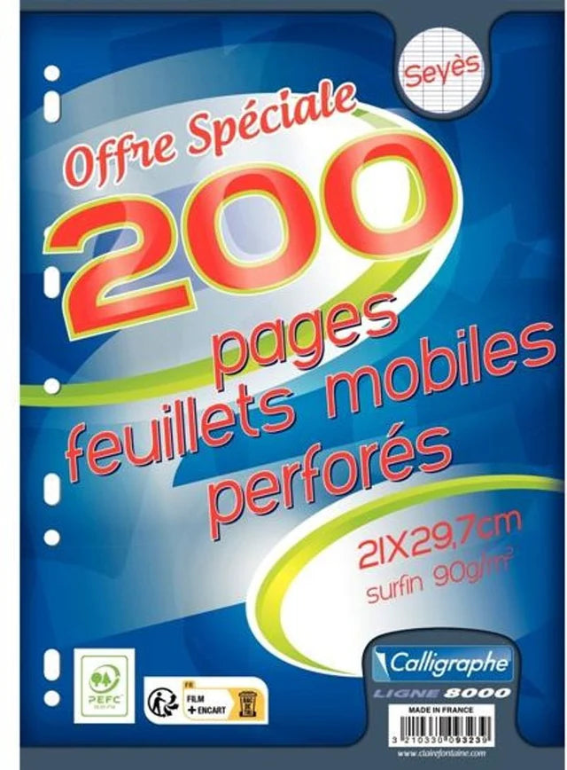 Calligraphe 100 Punched Sheets A4  - 90 G