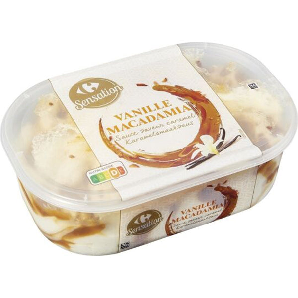 Carrefour Vanilla Caramel Macadamia Ice  - 900 ml