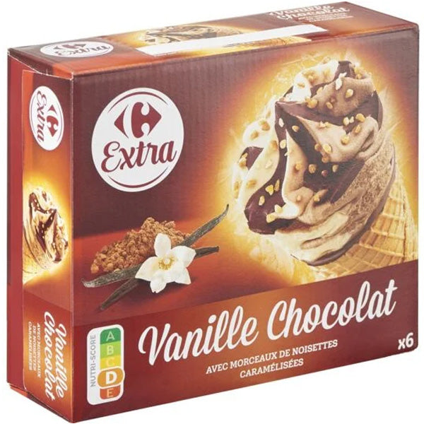 Carrefour Vanilla Chocolate Ice Cones  - 100 ml