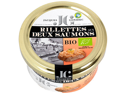 J. Gonidec Organic Two Salmon Rillettes  -  90 G