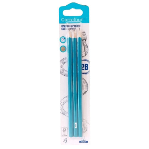 Carrefour Pack Of 3 Pencils 2B  -  3Pc
