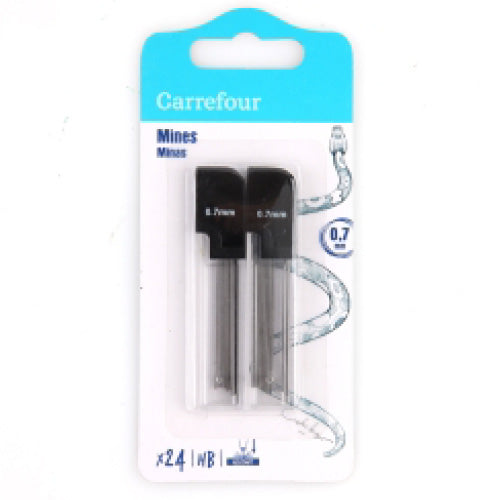 Carrefour Tube Of 24 Hb Pencil Leads 0.7Mm  - 24Pc