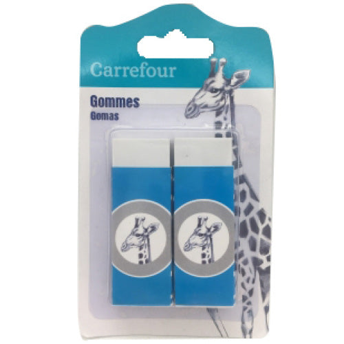 Carrefour Pack Of 2 Eraser  -  2Pc