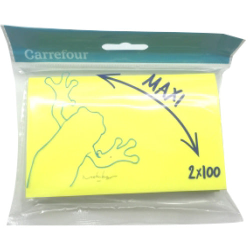 Carrefour Maxi Sticky Notes 100 Sheets  - 00Pc