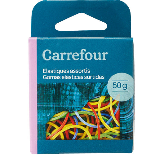 Carrefour Coloured Elastics  -  50 G