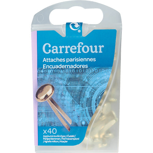 Carrefour Box Of 40 Round Head Fasteners  - 40Pc