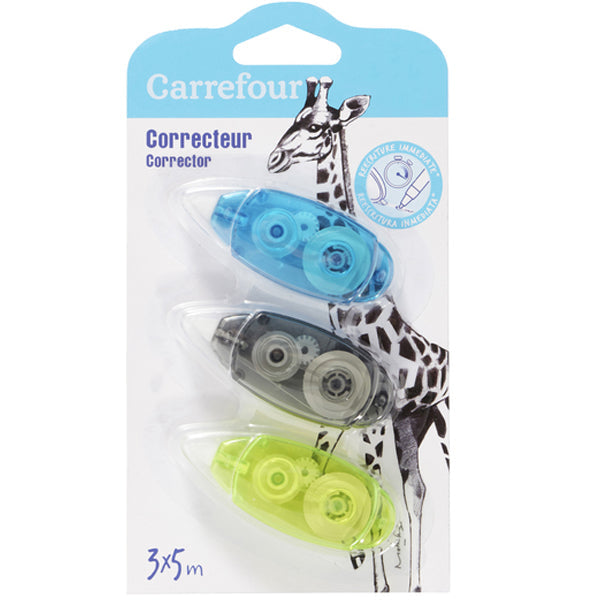 Carrefour Pack Of 3 Correction Tape  -  3Pc