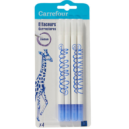 Carrefour Ink Eraser Rewriter Corrector  -  4Pc