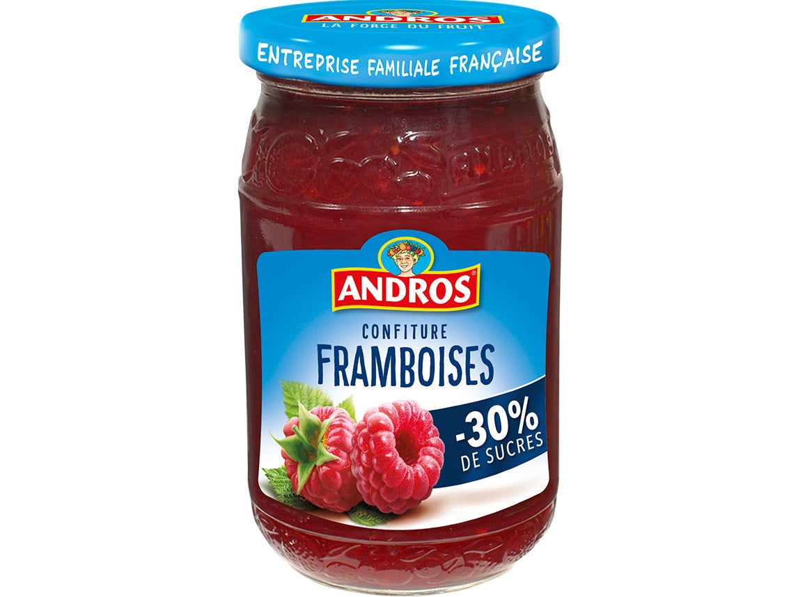 Andros Low Sugar Raspberry Jam  - 350 G