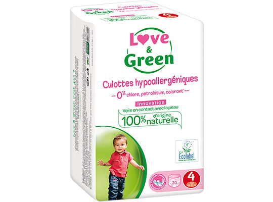 Love Green Hypoallergenic Pull Up T4 8-15Kg  - 20Pc