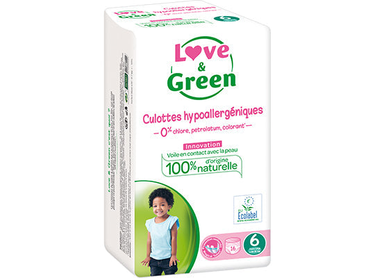 Love Green Hypoallergenic Pull Up T6 +16Kg  - 16Pc